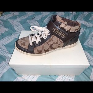 COACH high top tennis shoes / sneakers